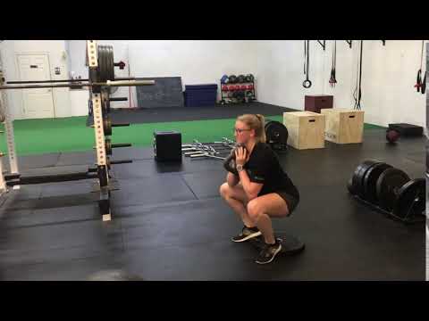 Heels Elevated Goblet Squat