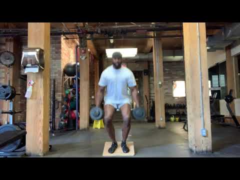 Lee Boyce Heels Elevated DB Squat